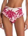 Agua Bendita High Waist Penelope Palms Bikini Bottom - Exclusive In Multicolor