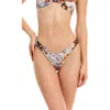 Agua Bendita Ilu Quilt Reversible Bikini Bottoms In Blue
