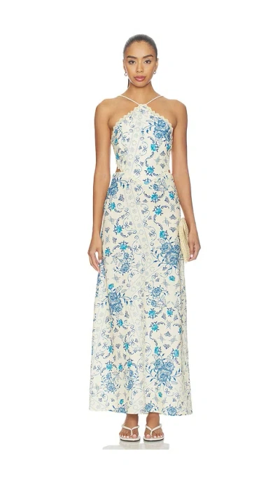 Agua Bendita Indira Bleu Dress In Multi