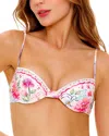 AGUA BENDITA IRENE CHROMA FLORAL BIKINI TOP