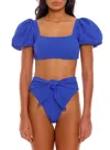 Agua Bendita Isabella Swimsuit Bikini Bottom In Nautical Blue In Multi