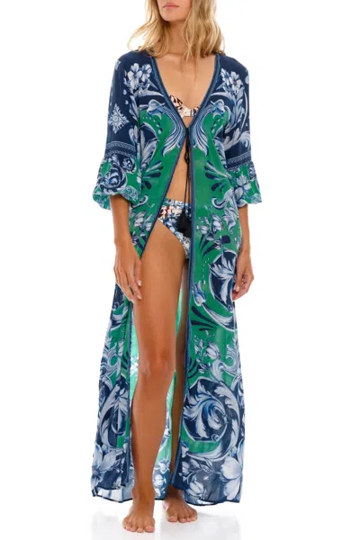 Agua Bendita Isabelle Cardumen Tunic In Green