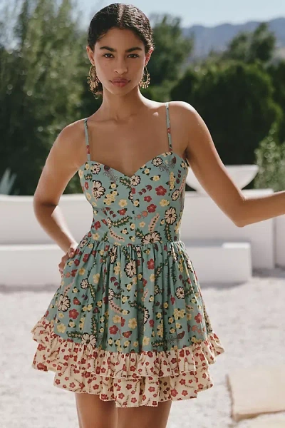 Agua Bendita Isadora Mini Dress In Green