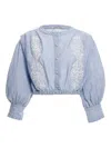 Agua Bendita Isolda Batik Blouse In Blue