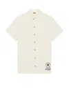 Agua Bendita Men's Returning To The Roots Jack Cipres Short-sleeve Shirt In Beige