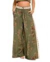 Agua Bendita Janis Drawstring Wide-leg Pants In Green