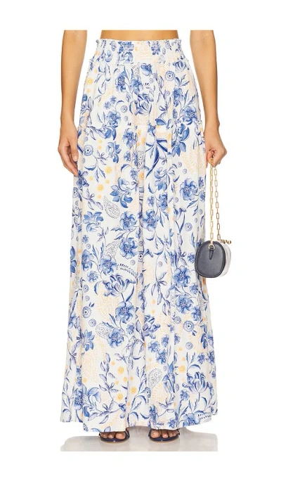 Agua Bendita Jenna Maxi Skirt In Blue
