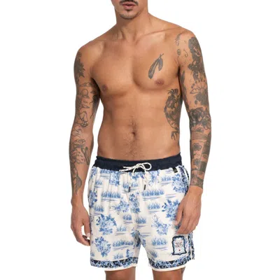 Agua Bendita Joe Ivy Stretch Swim Trunks In Multi