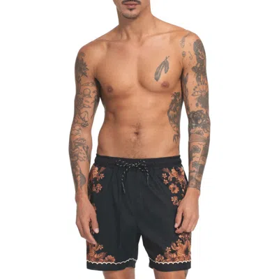 Agua Bendita Joe Swim Trunks In Black