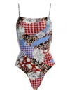 Agua Bendita Kali Quilt Swimsuit In Multi