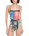 Agua Bendita Kali Wats Reversible One-piece Swimsuit In Blue
