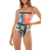Agua Bendita Kali Wats Reversible One-piece Swimsuit In Blue Multi