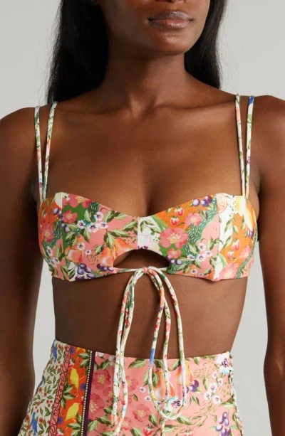 Agua Bendita Kayla Seed Bikini Top In Multi