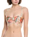 Agua Bendita Kayla Seed Bikini Top In Pink