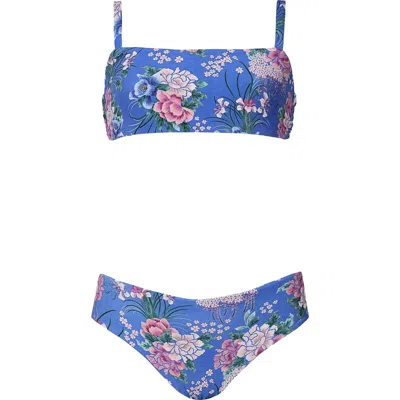 Agua Bendita Kids' Berry Ivy Reversible Two-piece Swimsuit In Multi