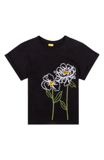 Agua Bendita Kids' Dave 2 Chroma Floral Embroidered Cotton Graphic T-shirt