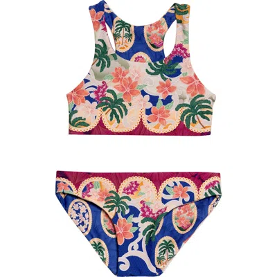 Agua Bendita Kids' Gianna Thamartwo-piece Swimsuit In Blue