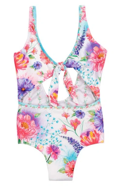 Agua Bendita Kids' Iliana Chroma Cutout One-piece Swimsuit