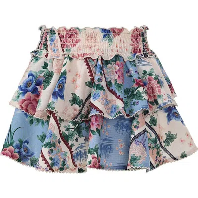 Agua Bendita Kids' Kavi Ivy Tiered Cover-up Skirt In Multi