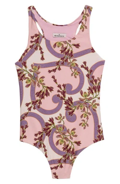 Agua Bendita Kids' Lecci Aura One-piece Swimsuit In Pink
