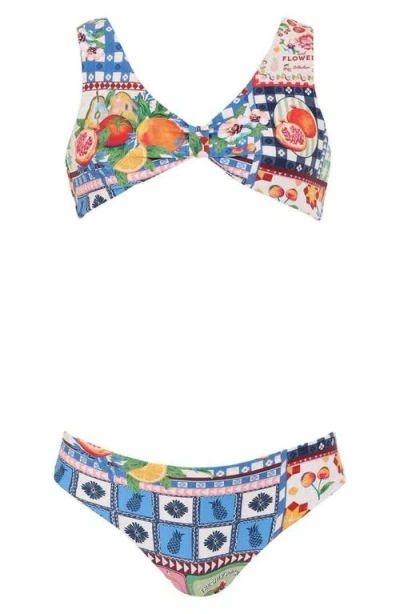 Agua Bendita Kids' Paz Two-piece Swimsuit In Multi