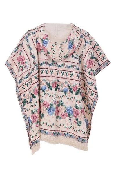 Agua Bendita Kids' Susy Ivy Cover-up Hooded Caftan In Multi