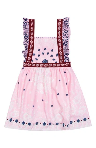 Agua Bendita Kids' Valery Atma Placement Print Ruffle Sundress