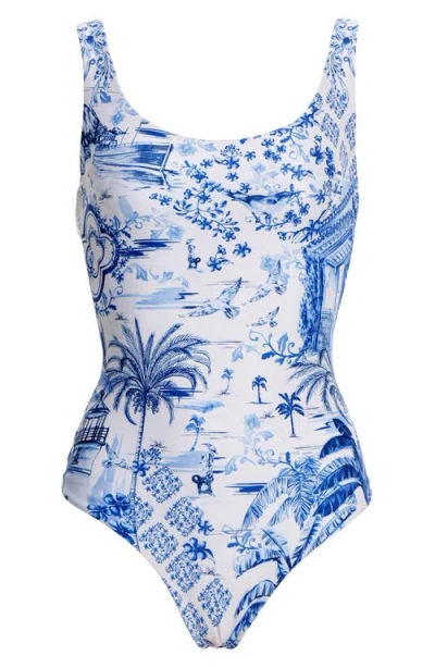 Agua Bendita Koraline Tales Reversible One-piece Swimsuit In Blue