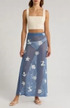 AGUA BENDITA AGUA BENDITA KOSIA LINEN BLEND LACE CROP COVER-UP TOP
