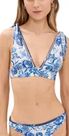 Agua Bendita Laurie Bikini Top In Azure In Blue