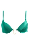 Agua Bendita Leika Ventura Bikini Top In Green
