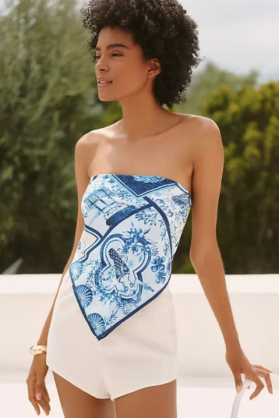 Agua Bendita Lexi Bandana Scarf In Blue