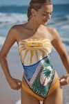 Agua Bendita Lexi Bandana Scarf In Yellow