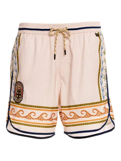 Agua Bendita Liam Fiore Swim Shorts In Pink