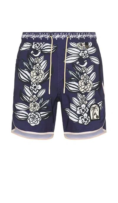 Agua Bendita Liam Trunks In Blue & White