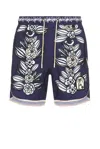 Agua Bendita Liam Trunks In Blue & White