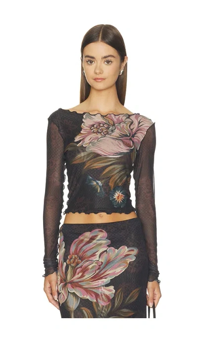 Agua Bendita Liana Crop-top In Multi