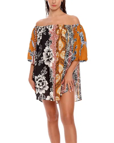 Agua Bendita Liberty Fera Dress In Black Multicolor