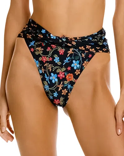 Agua Bendita Lily Weave Bikini Bottom In Multi