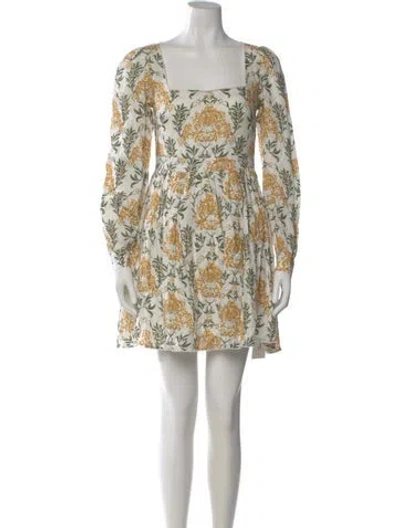 Pre-owned Agua Bendita Linen Mini Dress