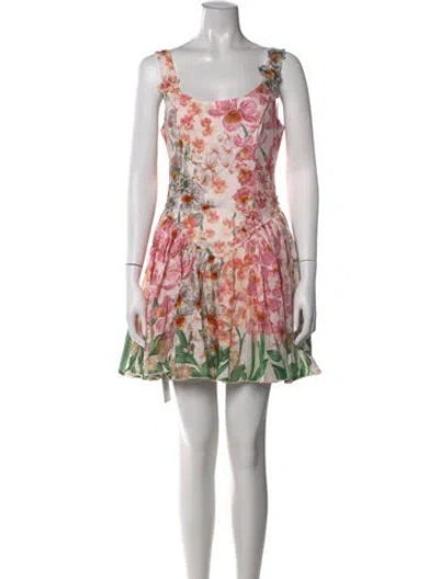 Pre-owned Agua Bendita Linen Mini Dress W/ Tags In Pink