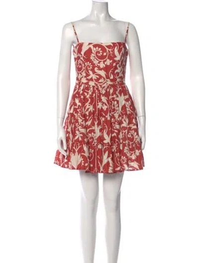 Pre-owned Agua Bendita Linen Mini Dress In White
