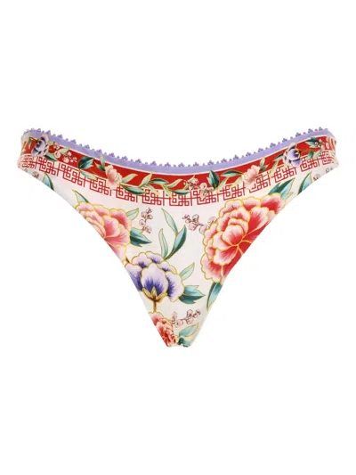 Agua Bendita Lola Floral Bottoms In White