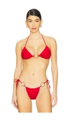 Agua Bendita Lolita Bikini Top In Red