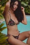 Agua Bendita Lolita Halter Bikini Top In Black