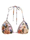 Agua Bendita Lolita Numen Triangle Bikini Top In Multi
