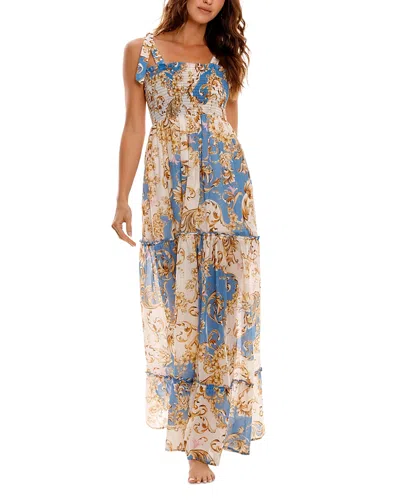 Agua Bendita Lucery Blush Maxi Dress In Multicolor