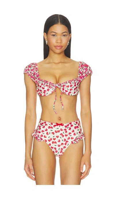 Agua Bendita Lupita Cherish Bikini Top In Multicolor