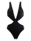 Agua Bendita Malibu Cut-out Criss-cross Swimsuit In Black