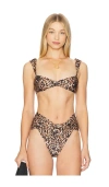 Agua Bendita Malory Bikini Top In Brown